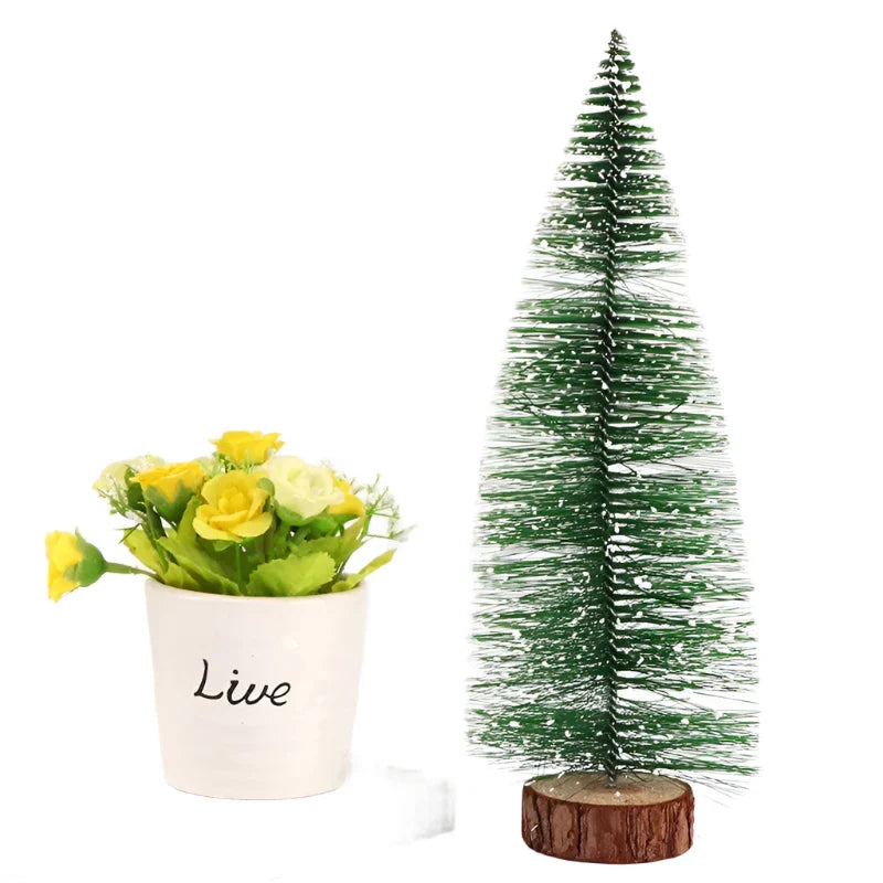 Mini Snow Fir Christmas Tree with Ornaments