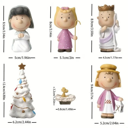 Christmas Nativity Set: Resin Craft Peanuts Characters for Holiday Decoration