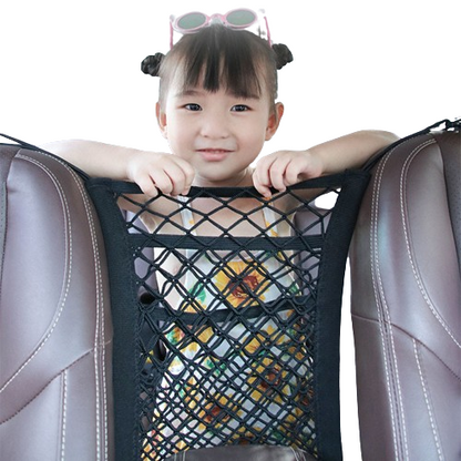 Car Interior Trunk Seat Back Elastic Mesh Net Car Styling Storage Bag Pocket Cage velcro Grid Pocket Holder Car Accessories
