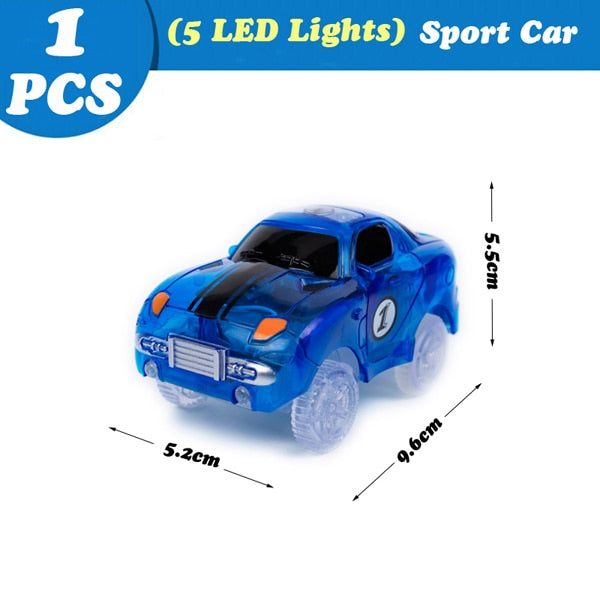 Magical Tracks Luminous Racing Track Car With Colored Lights DIY Plastic Glowing In The Dark Creative Toys For Kids