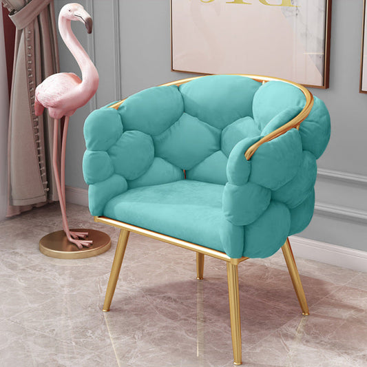 fluffy Single sofa creative design velvet armchair(Lake Blue)