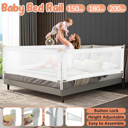 Bed Barrier Fence Safety Guardrail Security Adjustable Baby Home Playpen Game Tent Railing For 0-6 Years