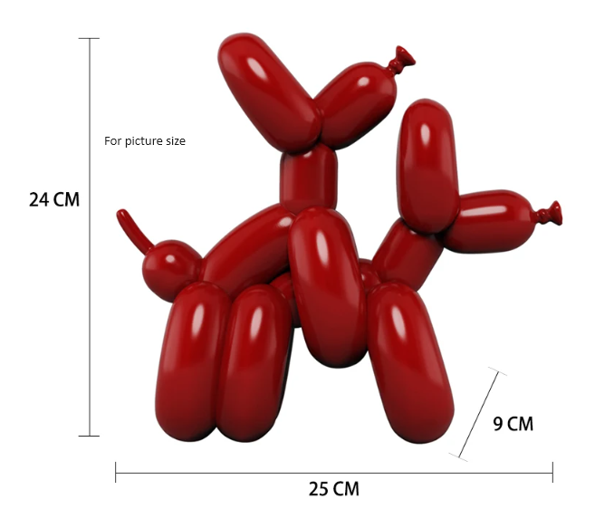 Modern Luxury: Resin Balloon Dog Sculpture for Stylish Living Room Decor