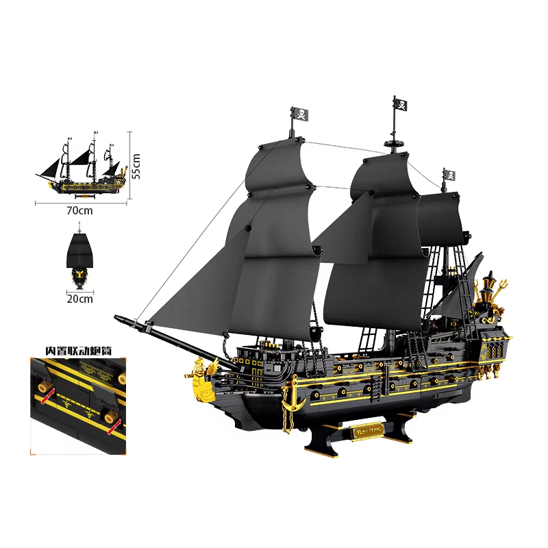 Pirate Ship Building Blocks Toy Set