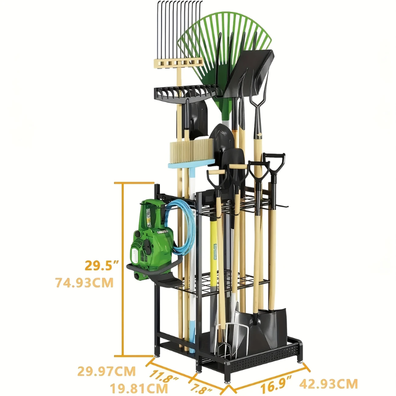 Garden Tool Storage Rack Rustproof Organizer