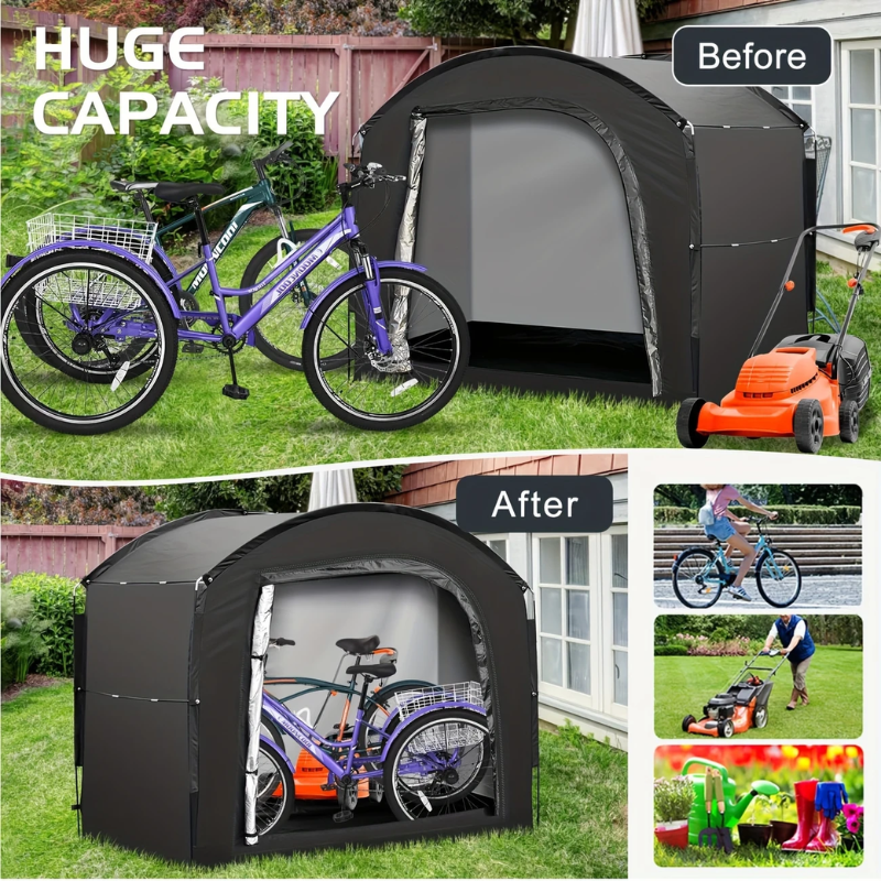 4-Bike Waterproof Outdoor Storage Tent Cover
