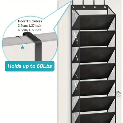 10-Tier Over-the-Door Foldable Shoe Organizer