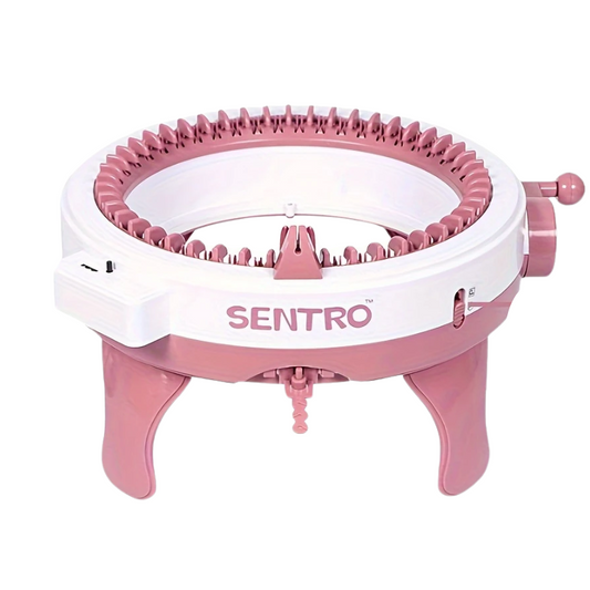 48-Needle Pink Knitting Machine Kit for DIY Crafts