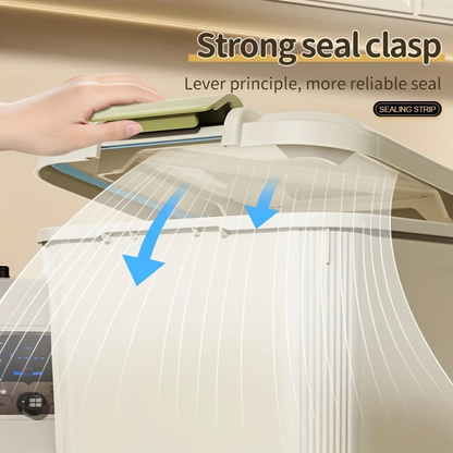 Rolling Grain Storage Container with Measuring Cup