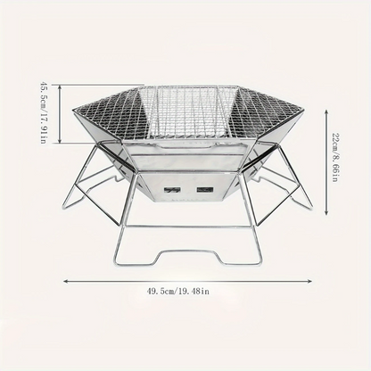 Stainless Steel Folding BBQ Stove