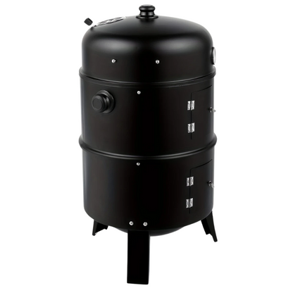 3-in-1 Charcoal Smoker Grill Outdoor BBQ Cooker