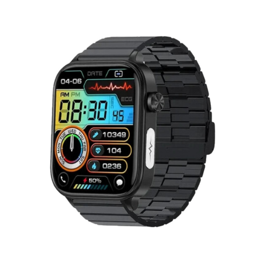 AI Medical Diagnosis Smartwatch ECG PPG Blood Glucose (Black)