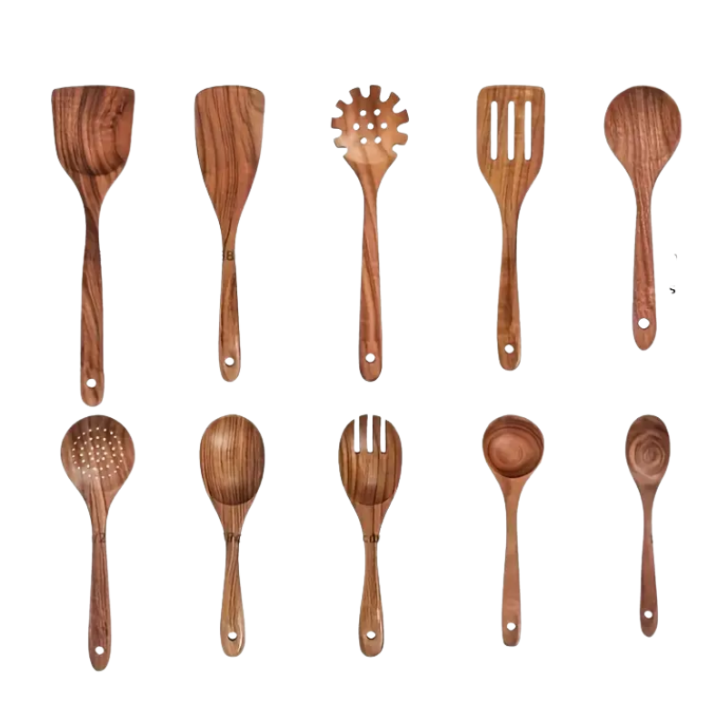 Teak Non-Stick Heat Resistant Cookware Set (10pcs)