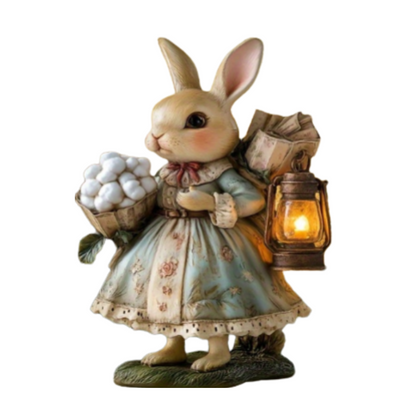 2D Boho Easter Bunny Acrylic Tabletop Statue