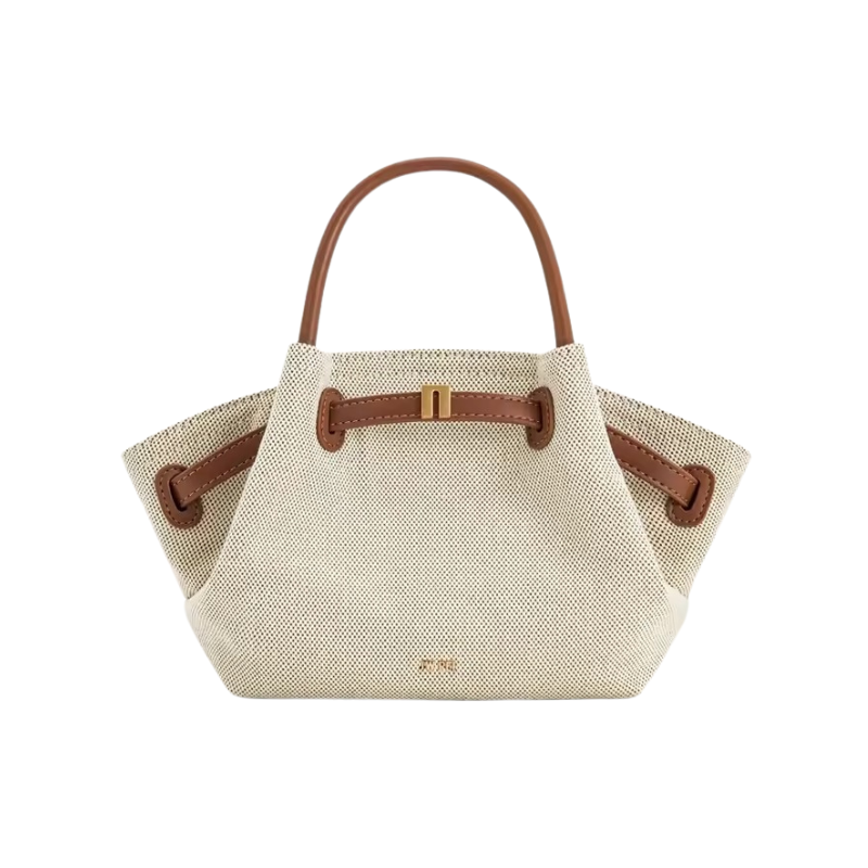 Women's Canvas Brown Mini Crossbody Shoulder Bag (Brown)