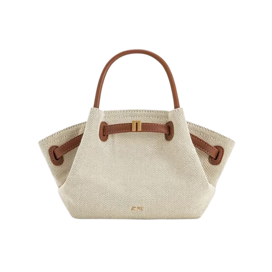 Women's Canvas Brown Mini Crossbody Shoulder Bag (Brown)