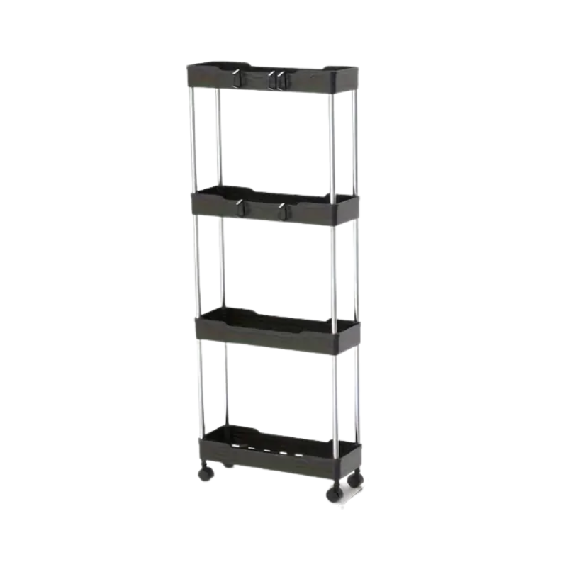 Bathroom Storage Cart with 4-Tier Rolling Organizer