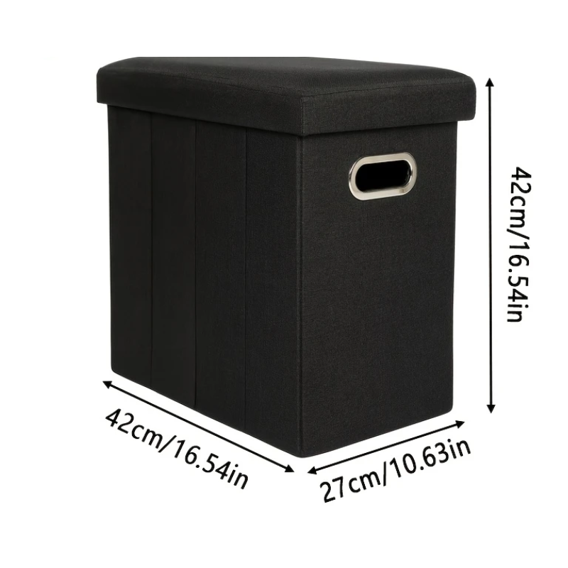 Folding Storage Stool Space-Saving Organizer