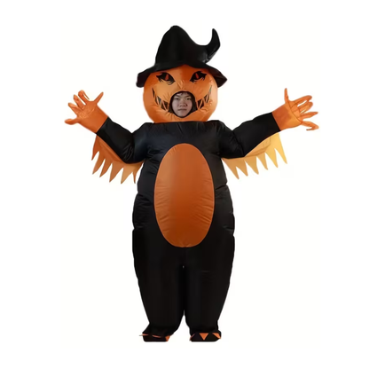 Halloween Pumpkin Inflatable Costume Full-Face Design