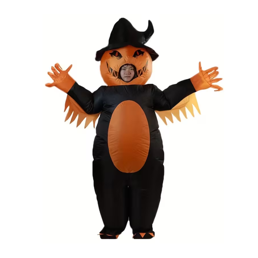 Halloween Pumpkin Inflatable Costume Full-Face Design