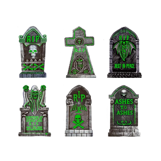 Halloween Glow Yard Signs Tombstone Set