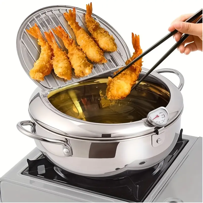 Tempura Fryer Pan with Thermometer