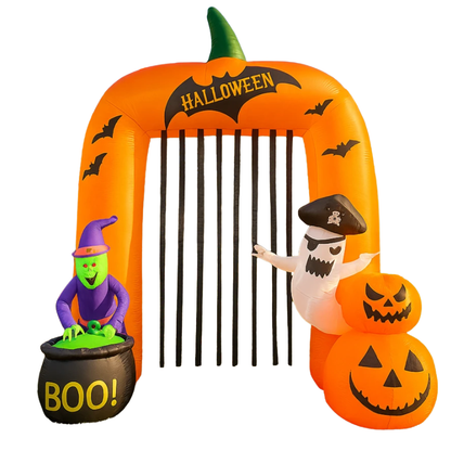 Halloween Inflatable Pumpkin Arch with LED Lights