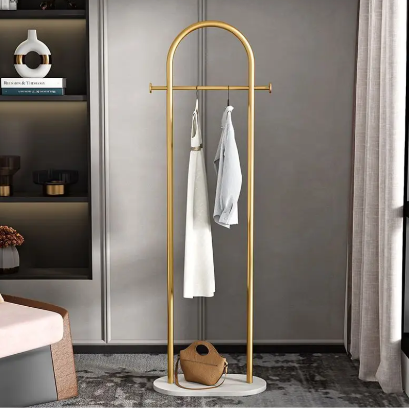 Marble Clothes with Metal Frame Hanger Rack