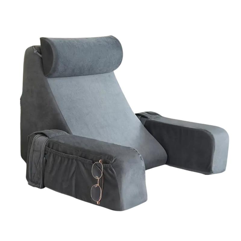 Ergonomic Reading & Back Support Pillow with Armrests