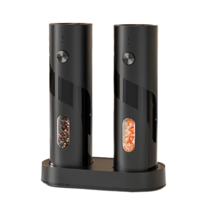 Electric Salt & Pepper Grinder Set with Charging Base (2 pcs)