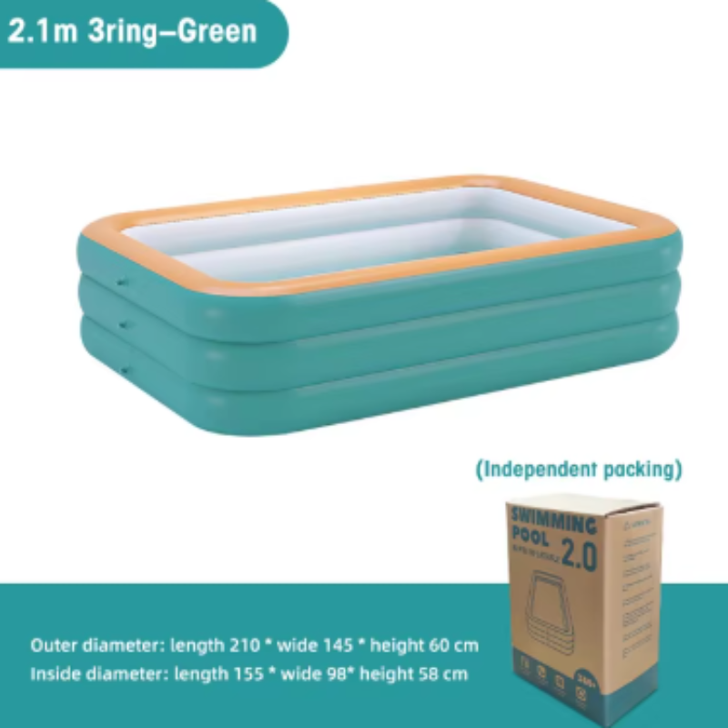 Inflatable Family Swimming Pool for Summer Fun (210 cm)