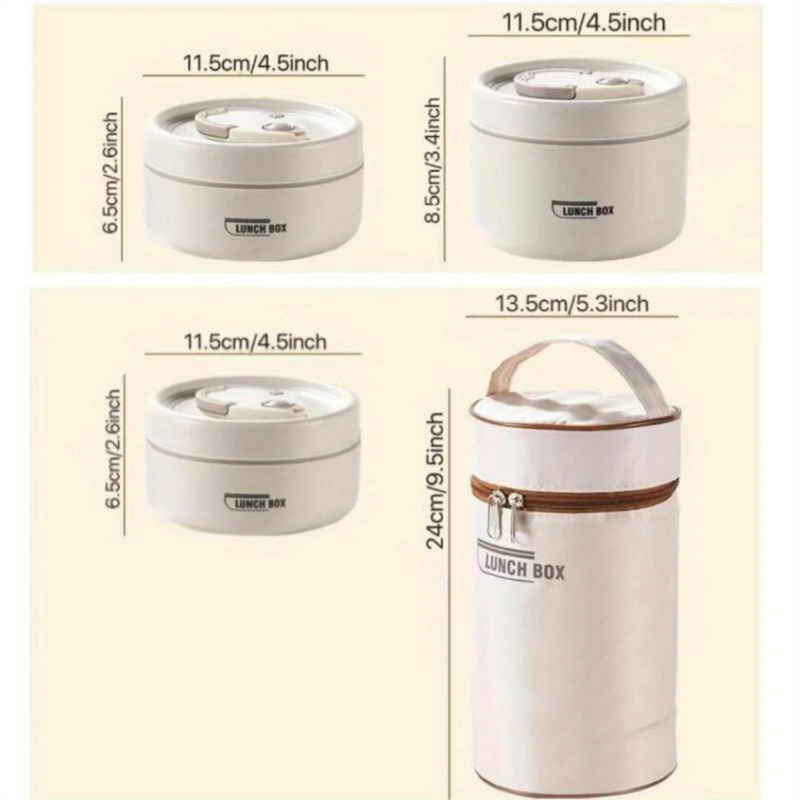 Lunch Box Set with Insulated Stainless Steel (3-Layer)