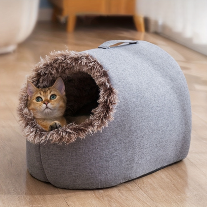 Donut Plush Cat Bed Cozy Cradle Nest