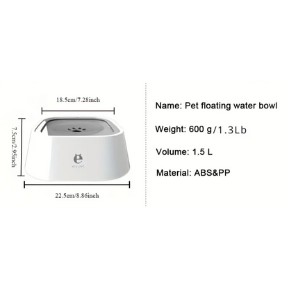 Non-Spill Anti-Splash Pet Water Bowl for Dogs
