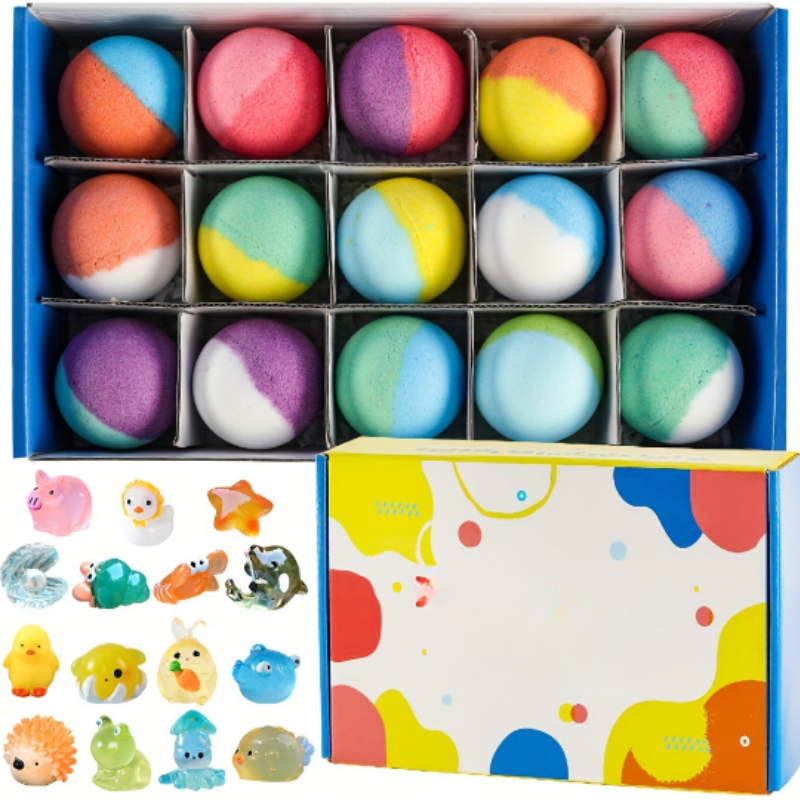 Surprise Toy Bath Bombs for Kids (15-Pack)