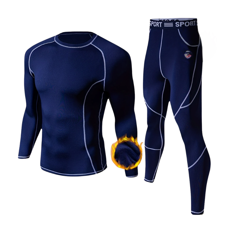 Men's Fleece Thermal Underwear Set Winter Base Layer