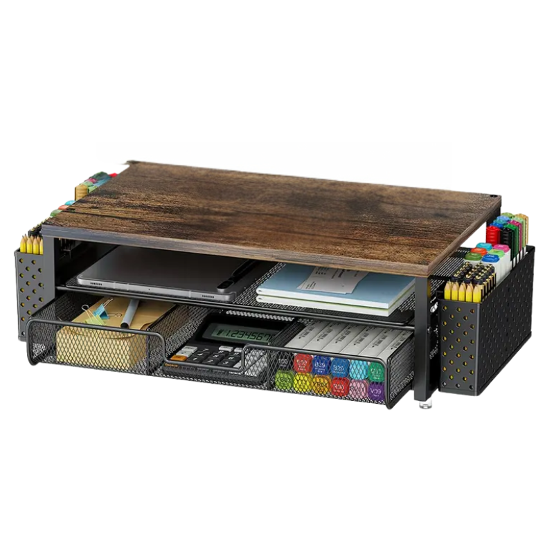 Monitor Stand Metal with Drawer & Holder (2-Tier)