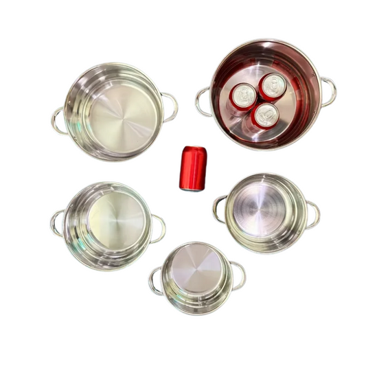 Cookware Stainless Steel Pot Set with Lids (10pcs)