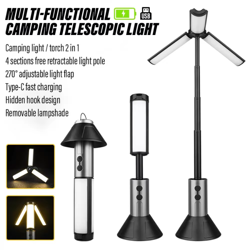 Multi-Functional USB Rechargeable Camping Lantern Flashlight