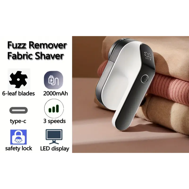 Fabric Shaver with LED Display 3-in-1 Rechargeable