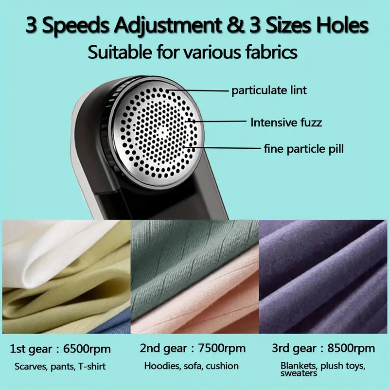 Fabric Shaver with LED Display 3-in-1 Rechargeable