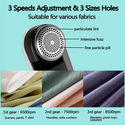 Fabric Shaver with LED Display 3-in-1 Rechargeable