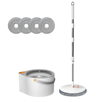 Spin Mop with Bucket & 4 Reusable Pads