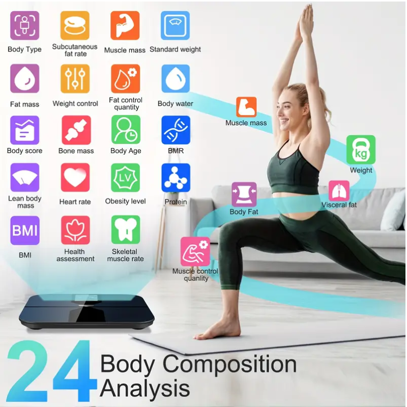 Smart Body Scale with Color Screen & App Sync
