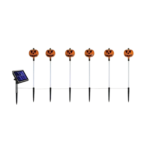 Halloween Pumpkin Solar Lights 6-Piece Set