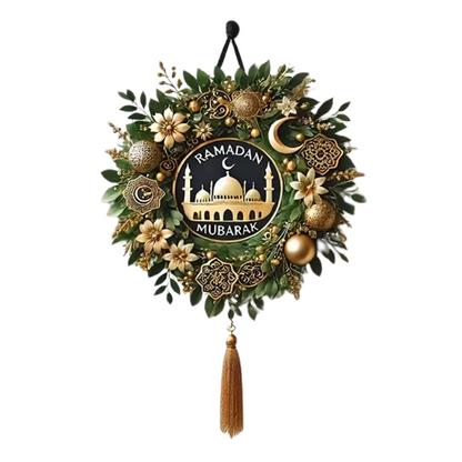 Ramadan Door Banner with Crescent Mosque Design