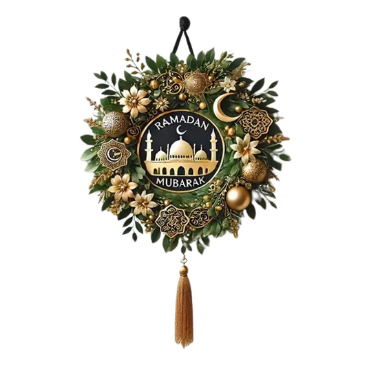 Ramadan Door Banner with Crescent Mosque Design