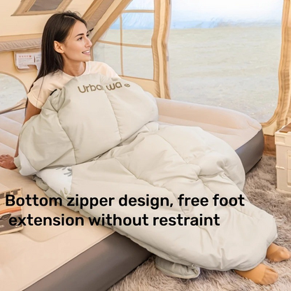 Adult Camping Sleeping Bag Thick Warm Polyester Blend