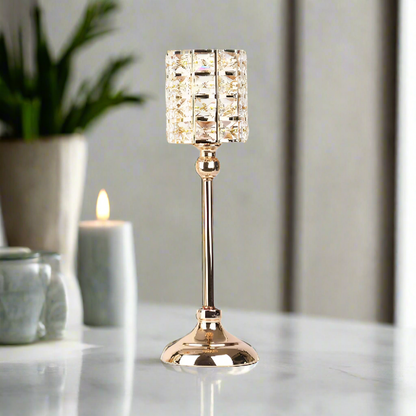 Gold Crystal Candle Holder Wedding Centerpiece
