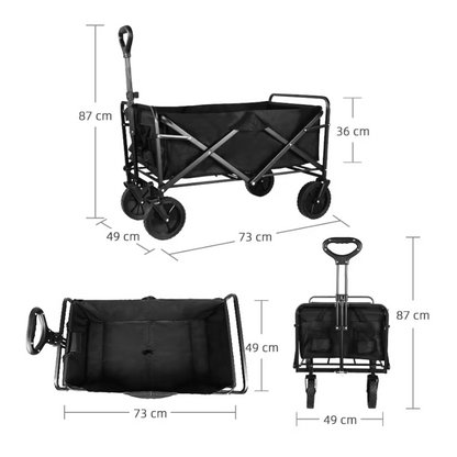 Collapsible Folding Beach Cart Heavy Duty Outdoor Wagon